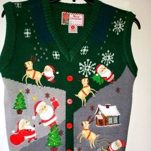 Vintage Christmas Sweater Vest